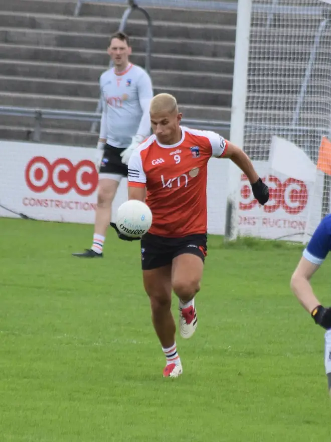 Love Island's Sean pictured playing Gaelic football.