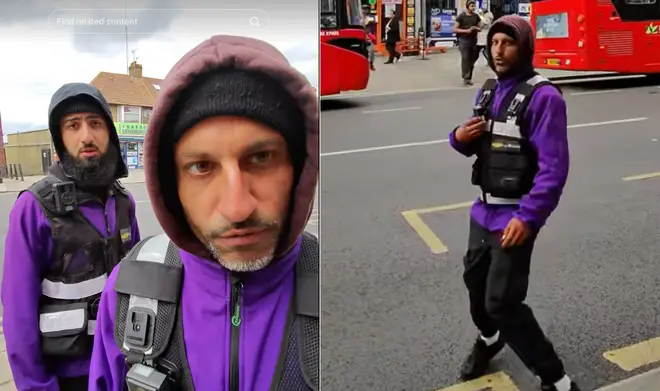 'I'll rip your teeth out': Moment Harrow enforcement officers threaten to 'knock out' man, accusing him of 'stealing our money'