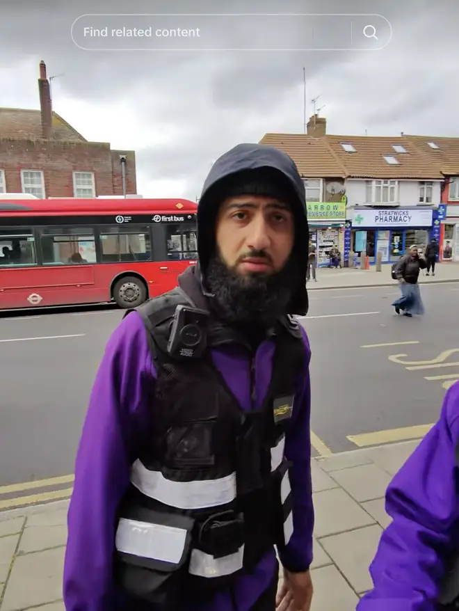 'I'll rip your teeth out': Moment Harrow enforcement officers threaten to 'knock out' man, accusing him of 'stealing our money'