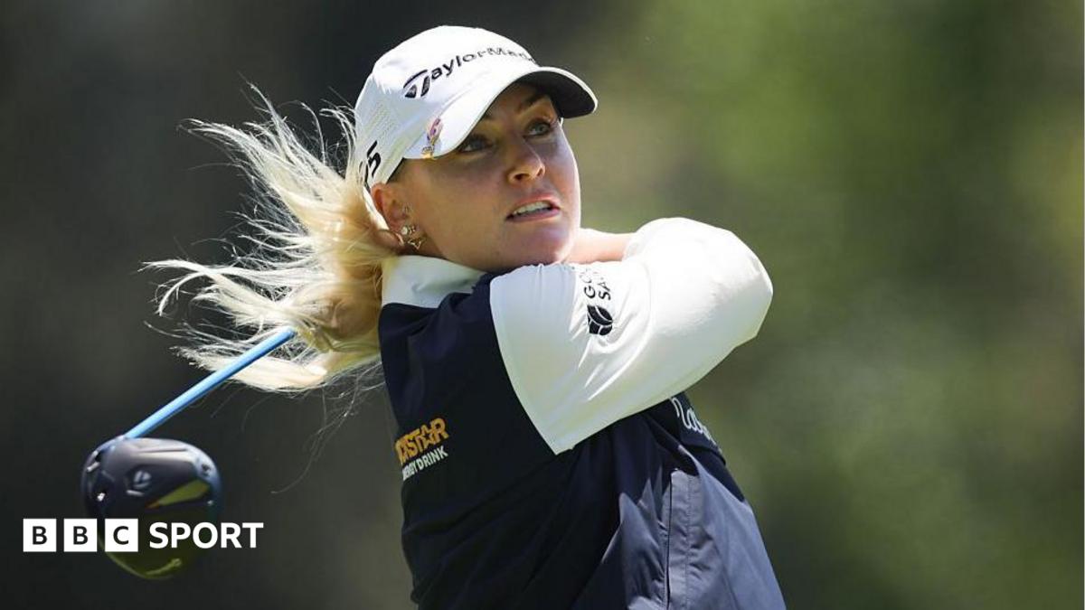 Charley Hull of England plays her shot