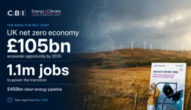 UK net zero economy worth £105bn and supports 1.1 million jobs, report finds