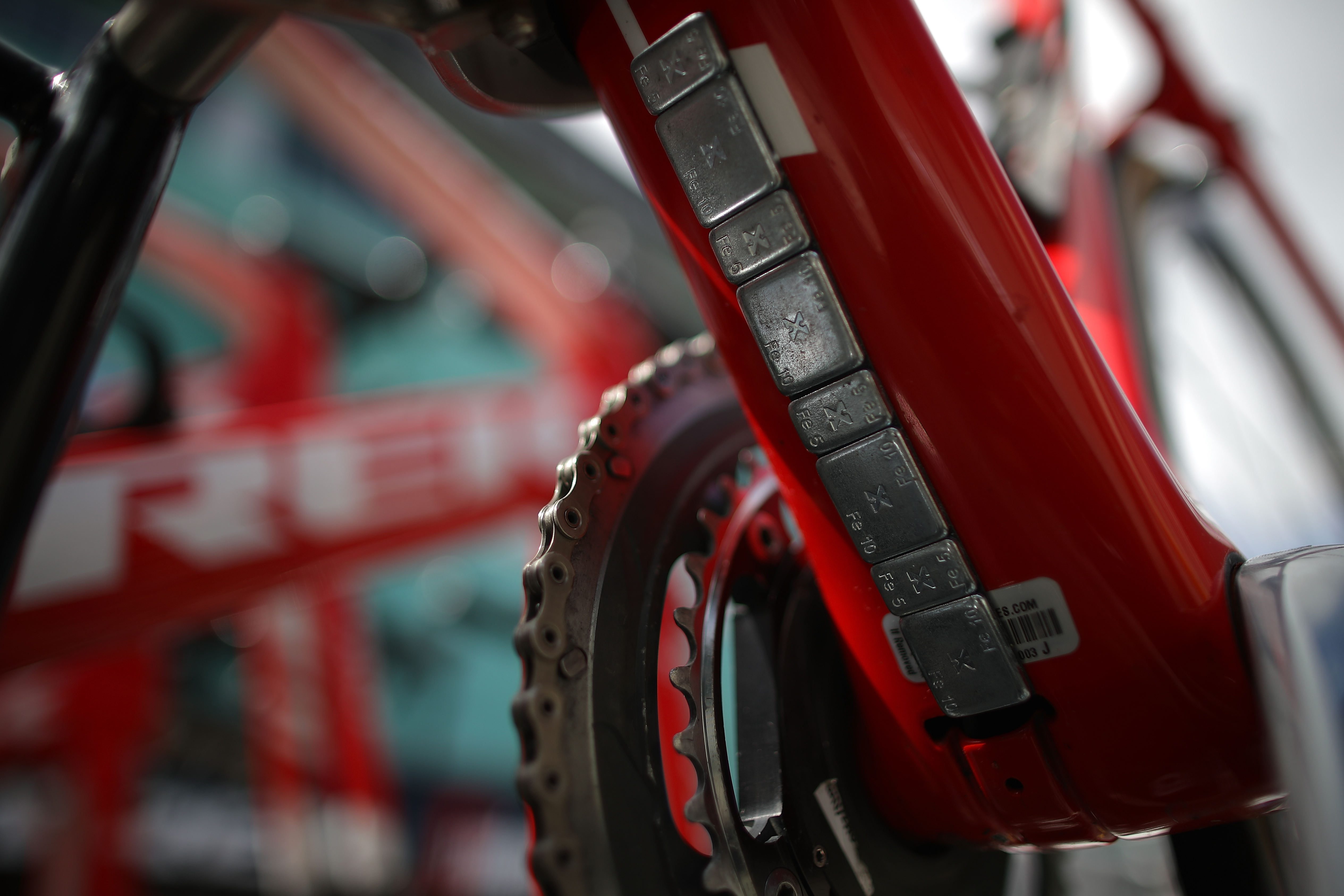 A detail view of the bicycle ridden by Peter Stetina of United States riding for Trek-Segafredo during stage ten of the 2016 Le Tour de France