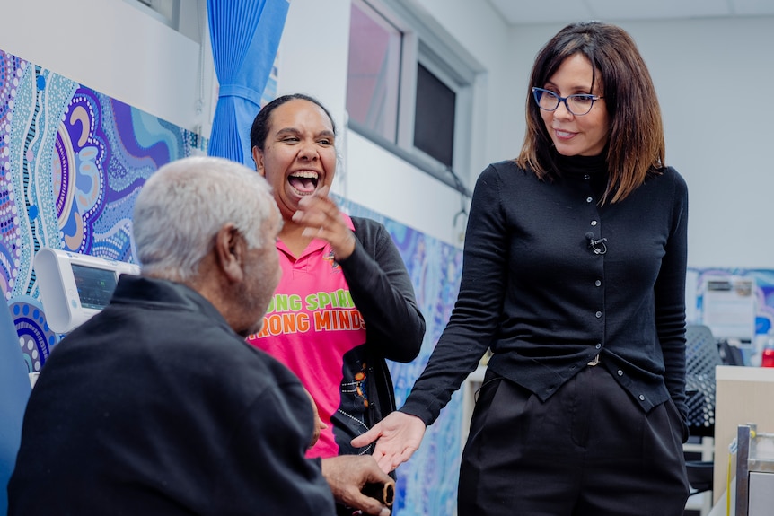 Tatum with patients