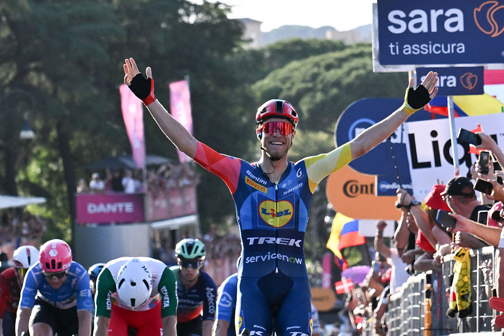 Jonathan Milan (LIDL-TREK) wins Stage 21 of the 109th Giro d&amp;apos;Italia 2026, a 131 km stage from Rome to Rome, on May 31, 2026, in Rome, Italy. (Photo by Domenico Cippitelli/NurPhoto via Getty Images)