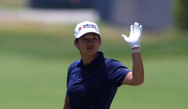 Yani Tseng holes out from the water at 2026 KPMG Women's PGA