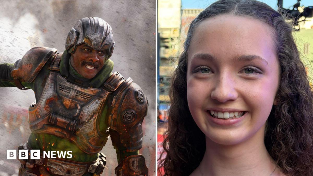 A side by side image of Idris Elba mid-action scene, and Delilah in a strong hand-on-hips pose.