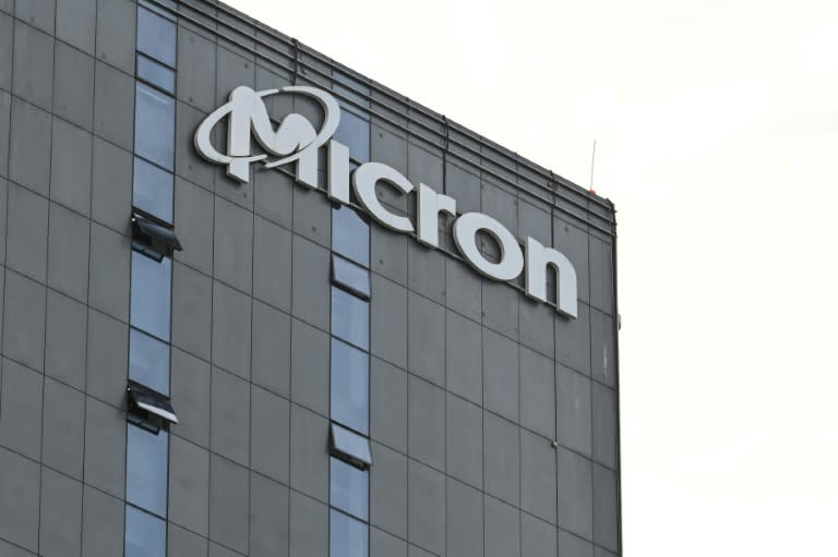 US semiconductor giant Micron was one of the companies that slumped on Wall Street (Hector RETAMAL)