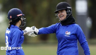 Afghanistan women during a match in Melbourne in 2025