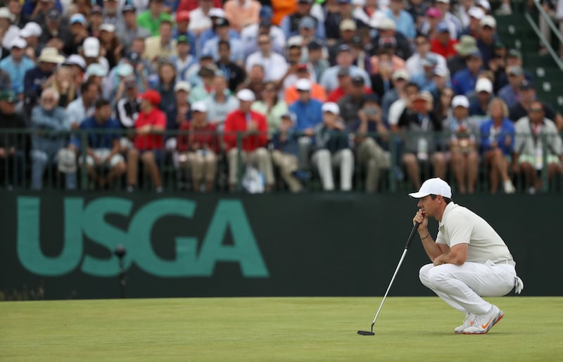 Rory McIlroy during the second round of the 2018 US Open at Shinnecock Hills. Photograph: Streeter Lecka/Getty Images