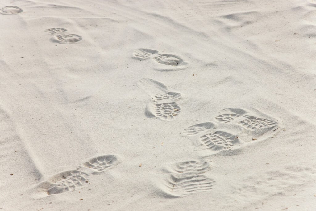 Footprints in a bunker | Source: NCG Golf etiquette