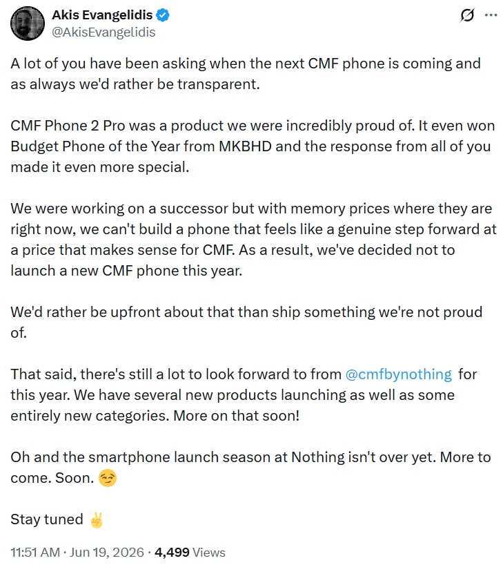 Akis Evangelidis on the next CMF Phone