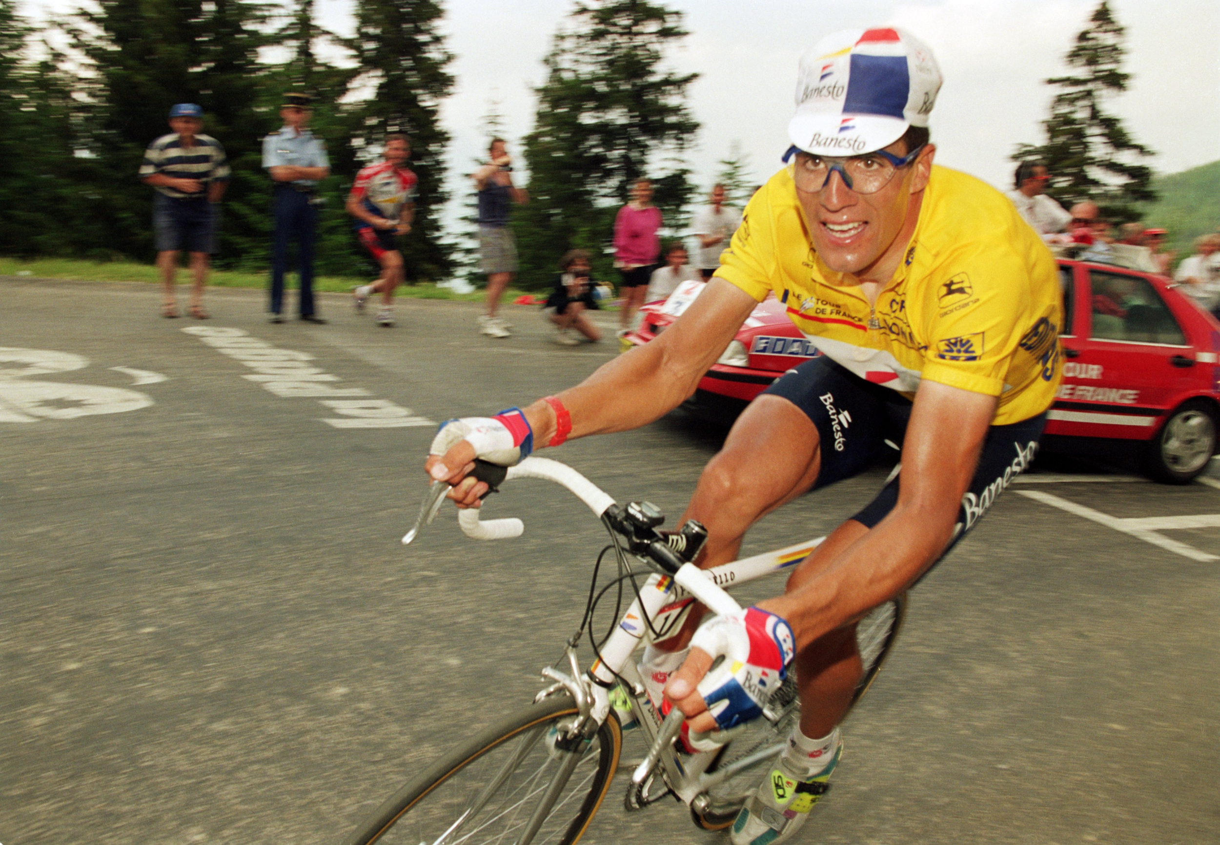 Miguel Indurain in yellow jersey