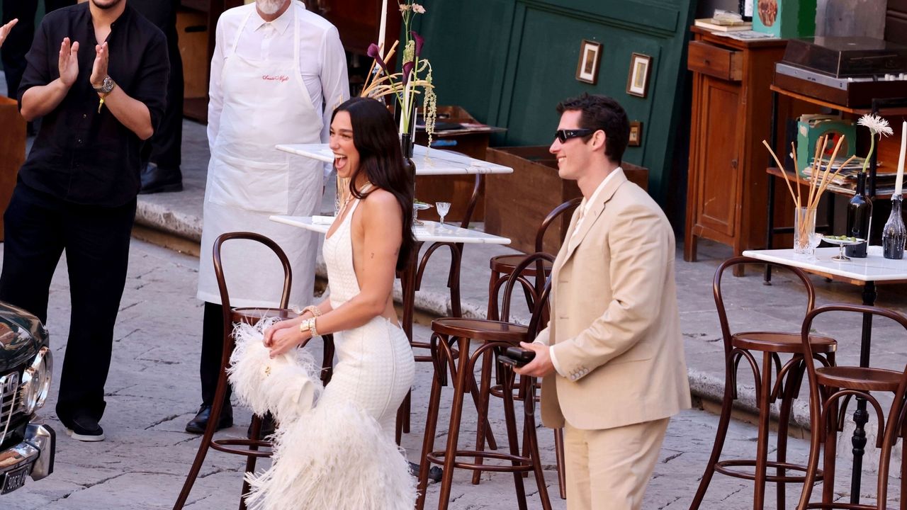 And the Bride Wore… Leather! See Dua Lipa’s First Italy Wedding Look