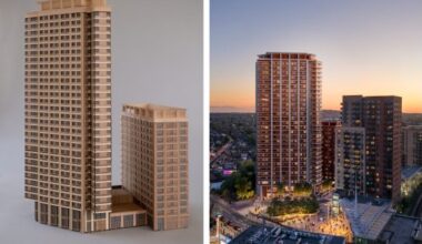 Sheppard Robson submits hotel and student housing towers for Wembley