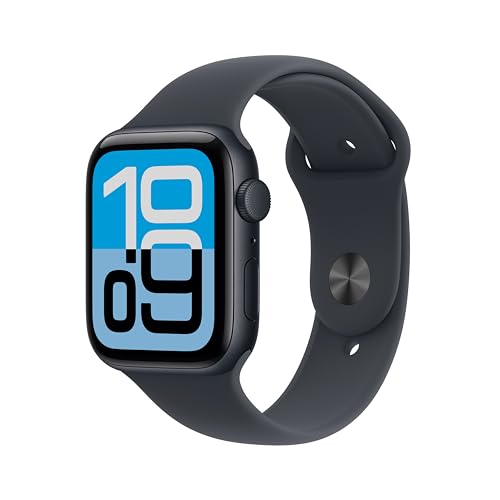 Apple Watch Se 3 Gps 44mm Smartwatch With Midnight Aluminium Case With Midnight Sport Band M/l. Fitness and Sleep Trackers, Heart Rate Monitor, Always-On Display, Water Resistant