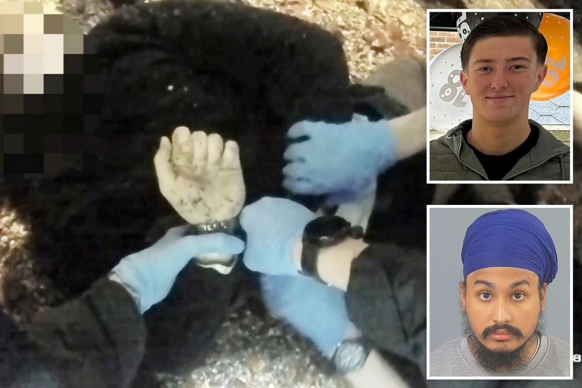 Cops handcuff Henry Nowak as he bled out after Sikh knife attack