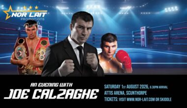 An evening with Joe Calzaghe at the Attis Arena in association with Nor-Lait Promotions