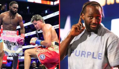 Terence Crawford reacts to Jaron Ennis’ performance in Xander Zayas stoppage win