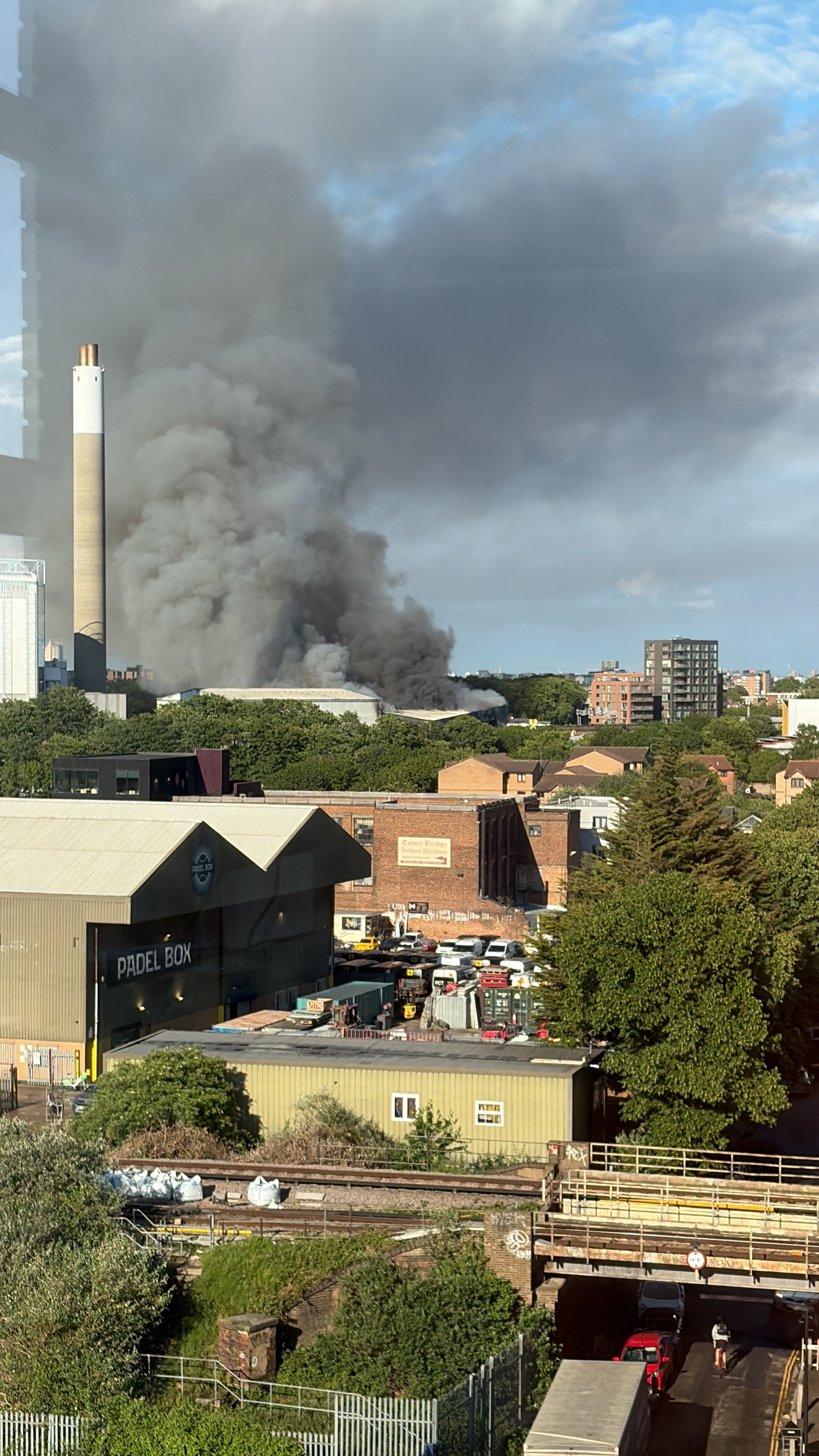 A fire broke out in southeast London just after 5.30pm on Monday