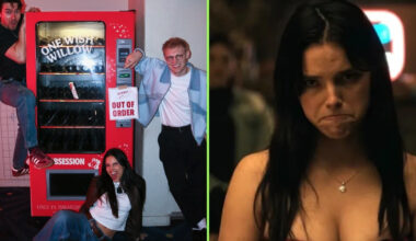 Michael Johnston, Inde Navarrette, and Curry Barker and Nikki in Obsession