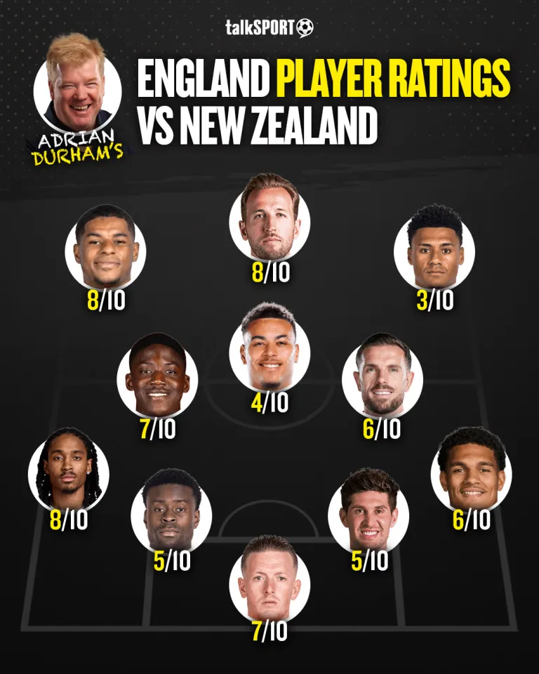 England player ratings from the first half against New Zealand