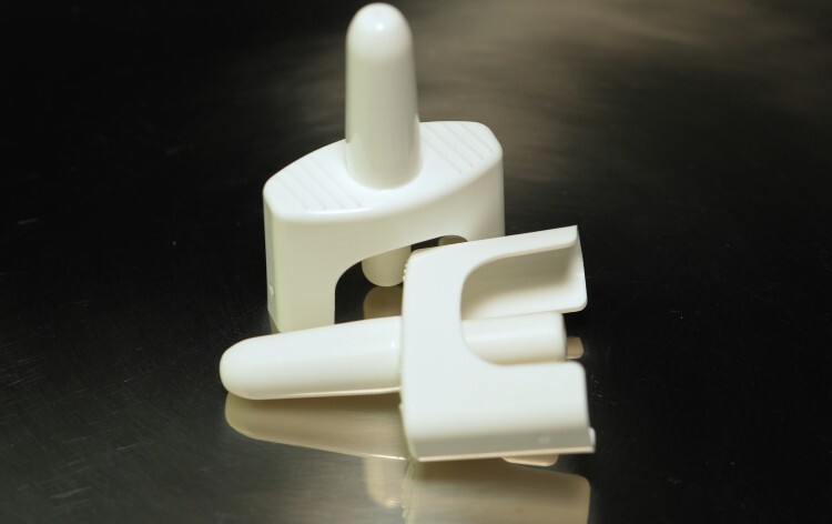 Naloxone nasal spray from emergency kit bag. Naloxone used for opioid drugs overdose. Rescue recovery medication for narcotic opiates or fentanyl overdose - stock photo
