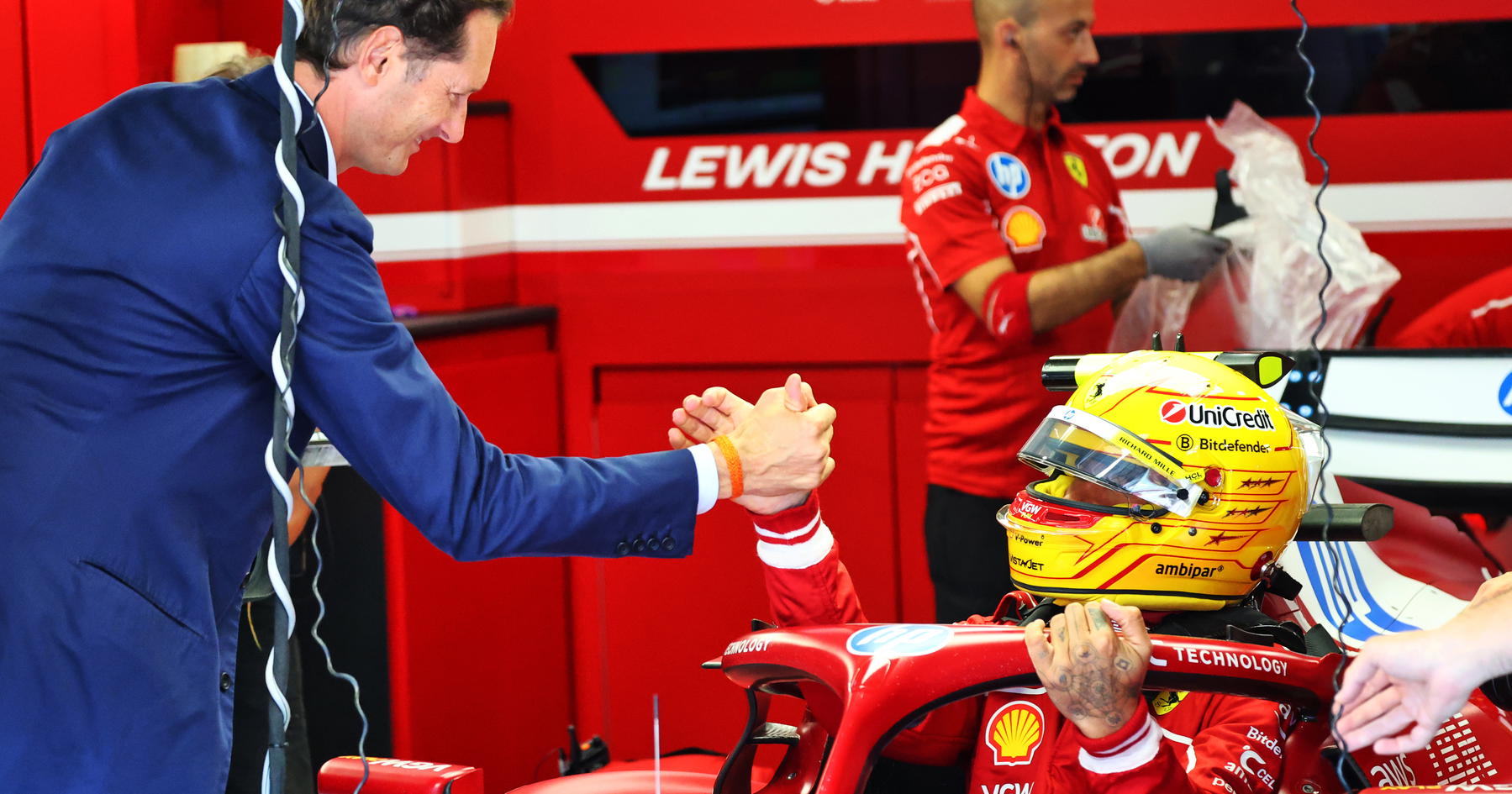 Ferrari chairman issues statement after stunning first Lewis Hamilton win