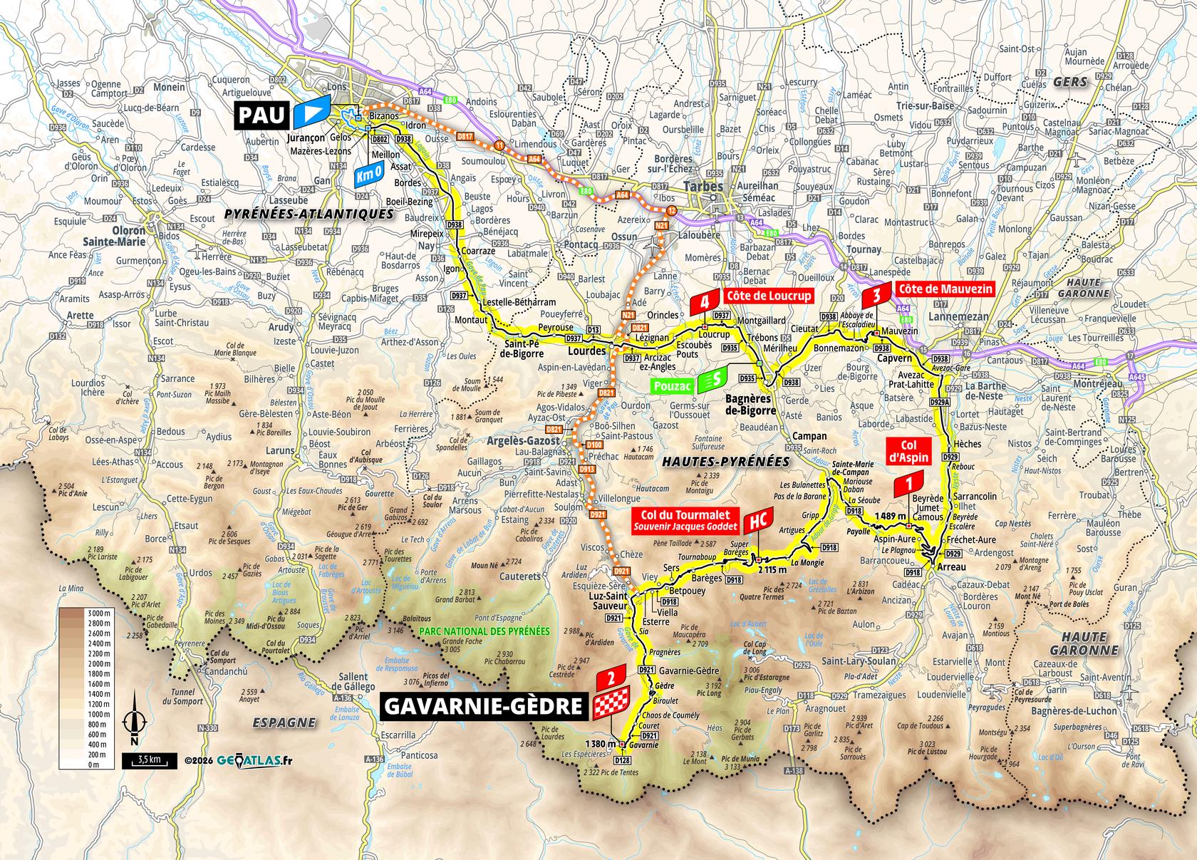 Route information for the 2026 Tour de France
