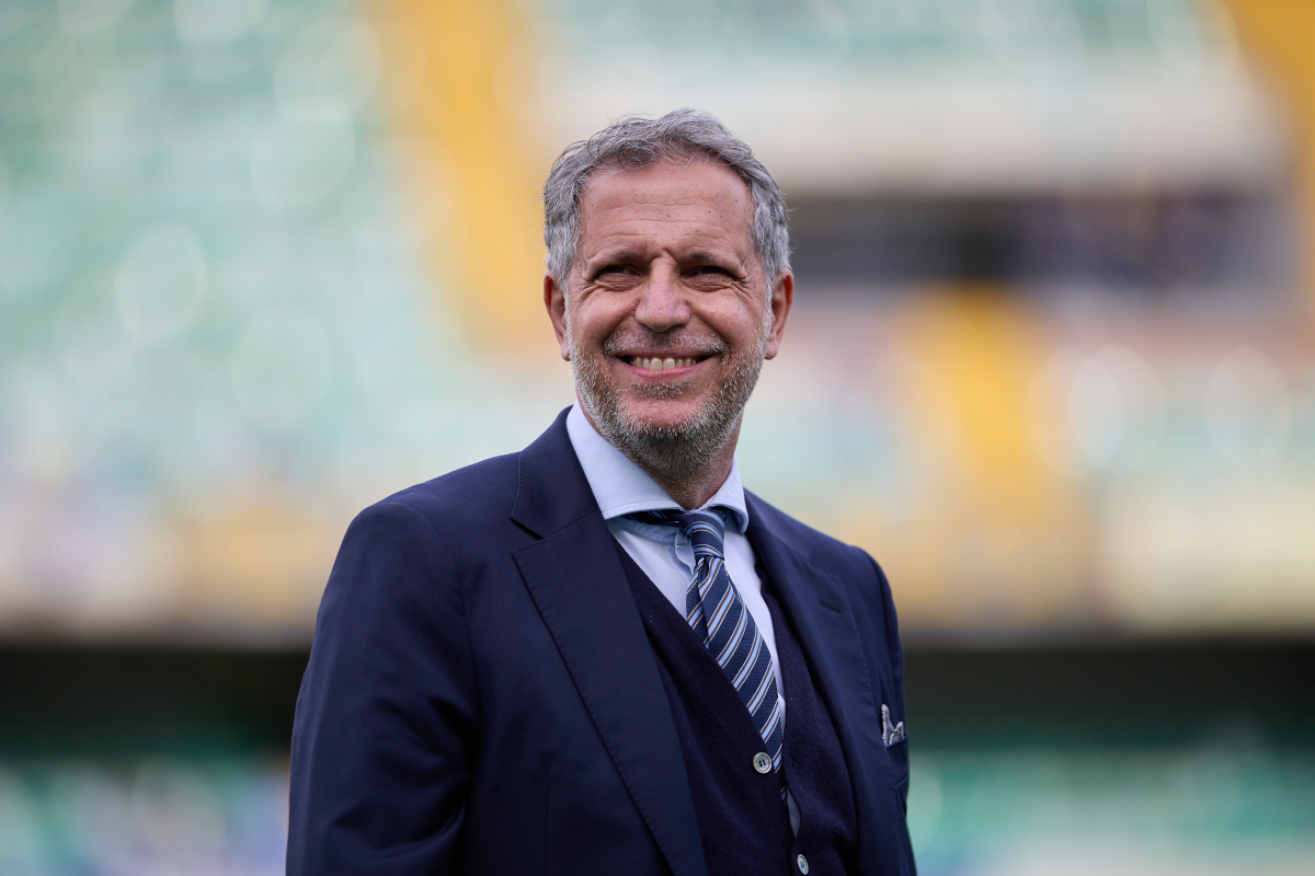 VERONA, ITALY - APRIL 04: Fabio Paratici of Fiorentina looks on prior to the Serie A match between Hellas Verona FC and ACF Fiorentina at Stadio Marcantonio Bentegodi on April 04, 2026 in Verona, Italy. (Photo by Emmanuele Ciancaglini/Getty Images)