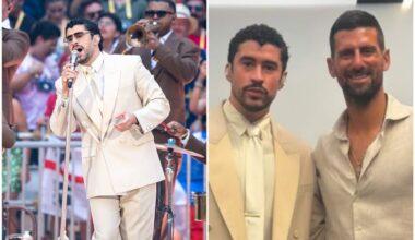 Novak Djokovic warms up for Wimbledon as guest at Bad Bunny London show - London Evening Standard