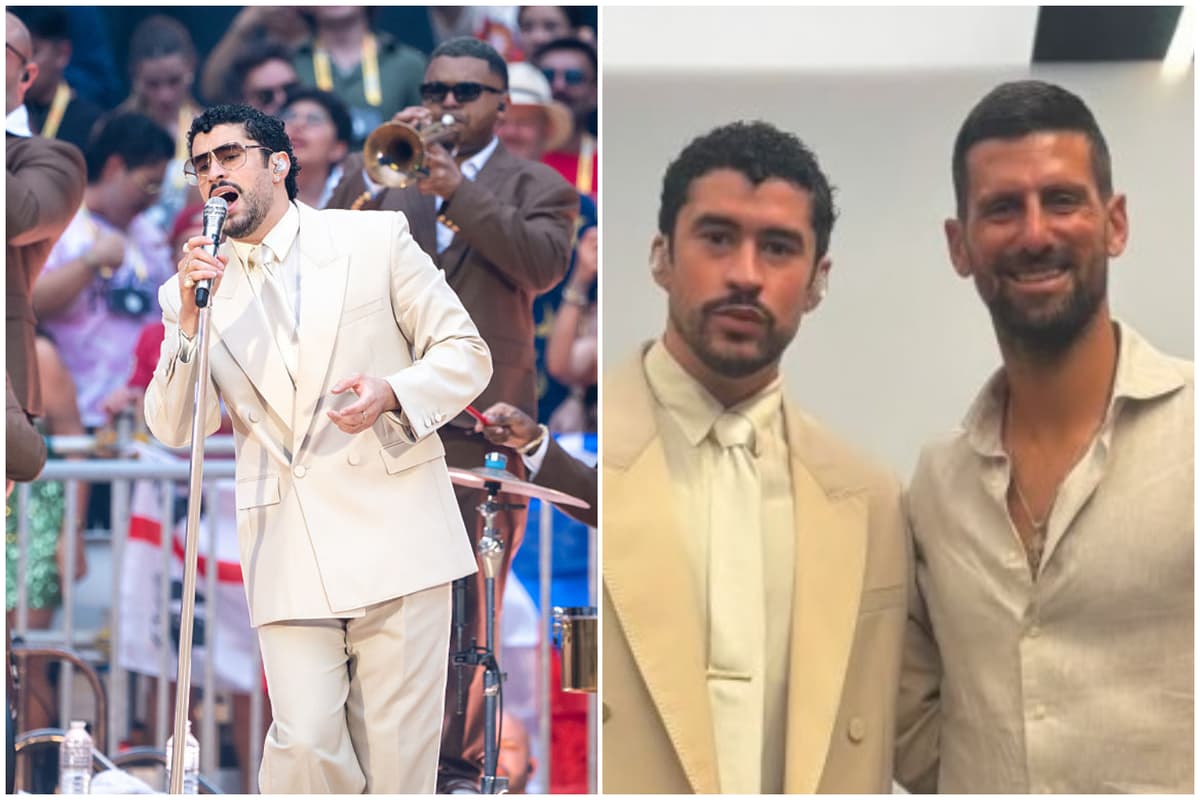 Novak Djokovic warms up for Wimbledon as guest at Bad Bunny London show - London Evening Standard