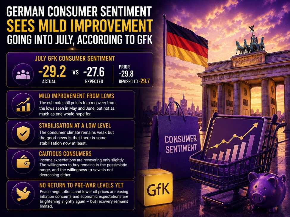 Germany's consumer climate sees moderate improvement going into July