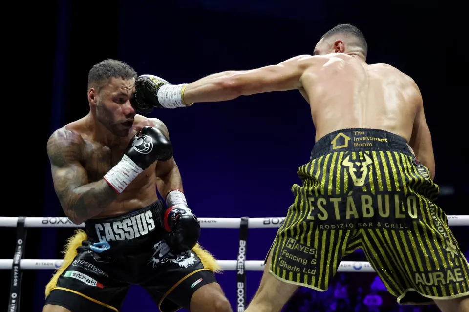 Troy Williamson punched by Callum Simpson