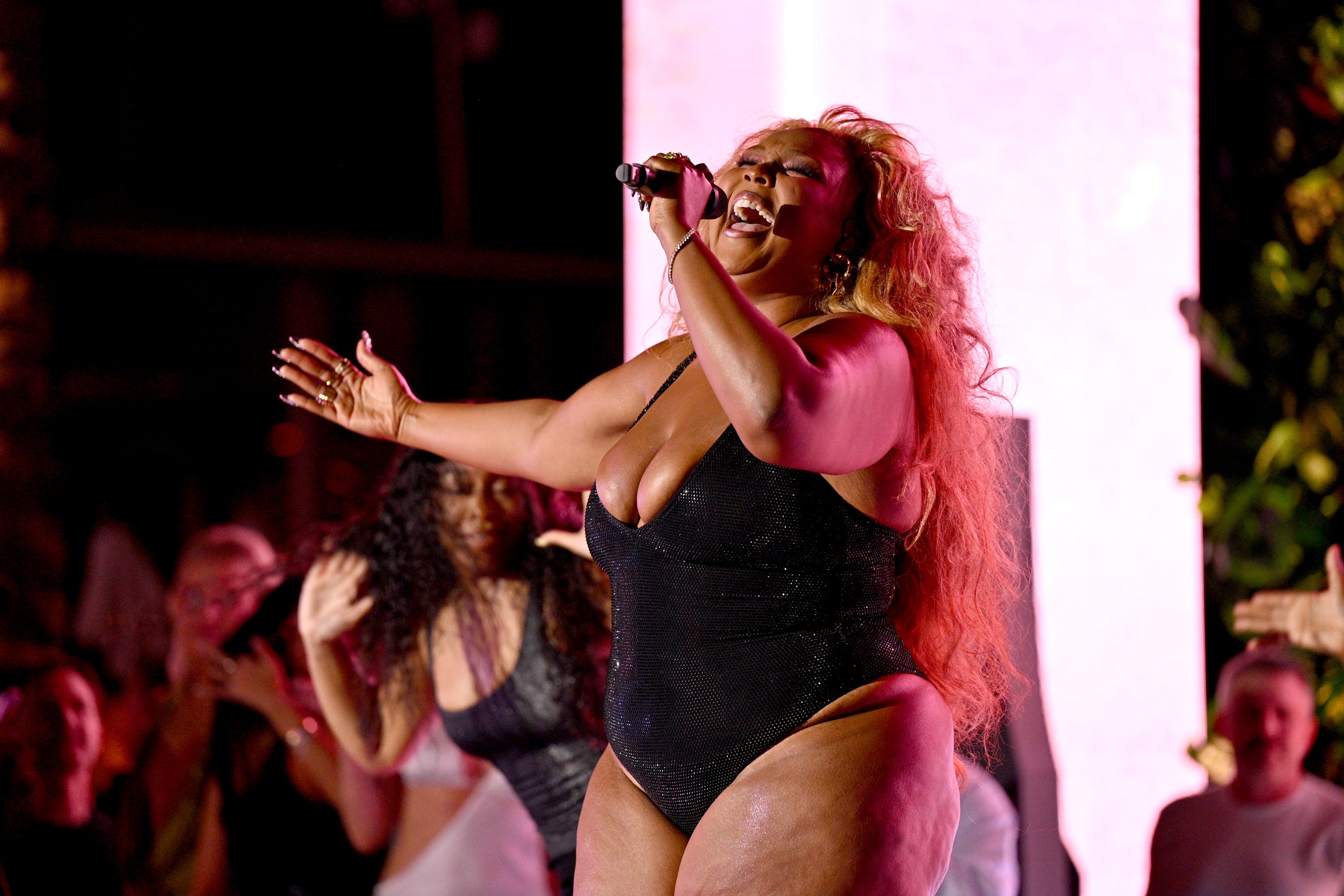 Lizzo performing in Miami Beach, Florida on 30 May