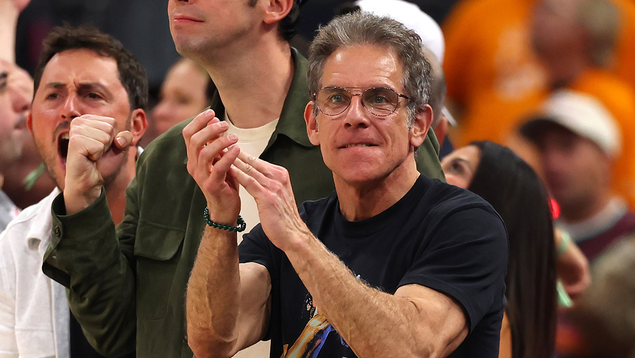 Ben Stiller reacts during Game One of the 2026 NBA Finals between the San Antonio Spurs and the New York Knicks at Frost Bank Center on June 03, 2026 in San Antonio, Texas.