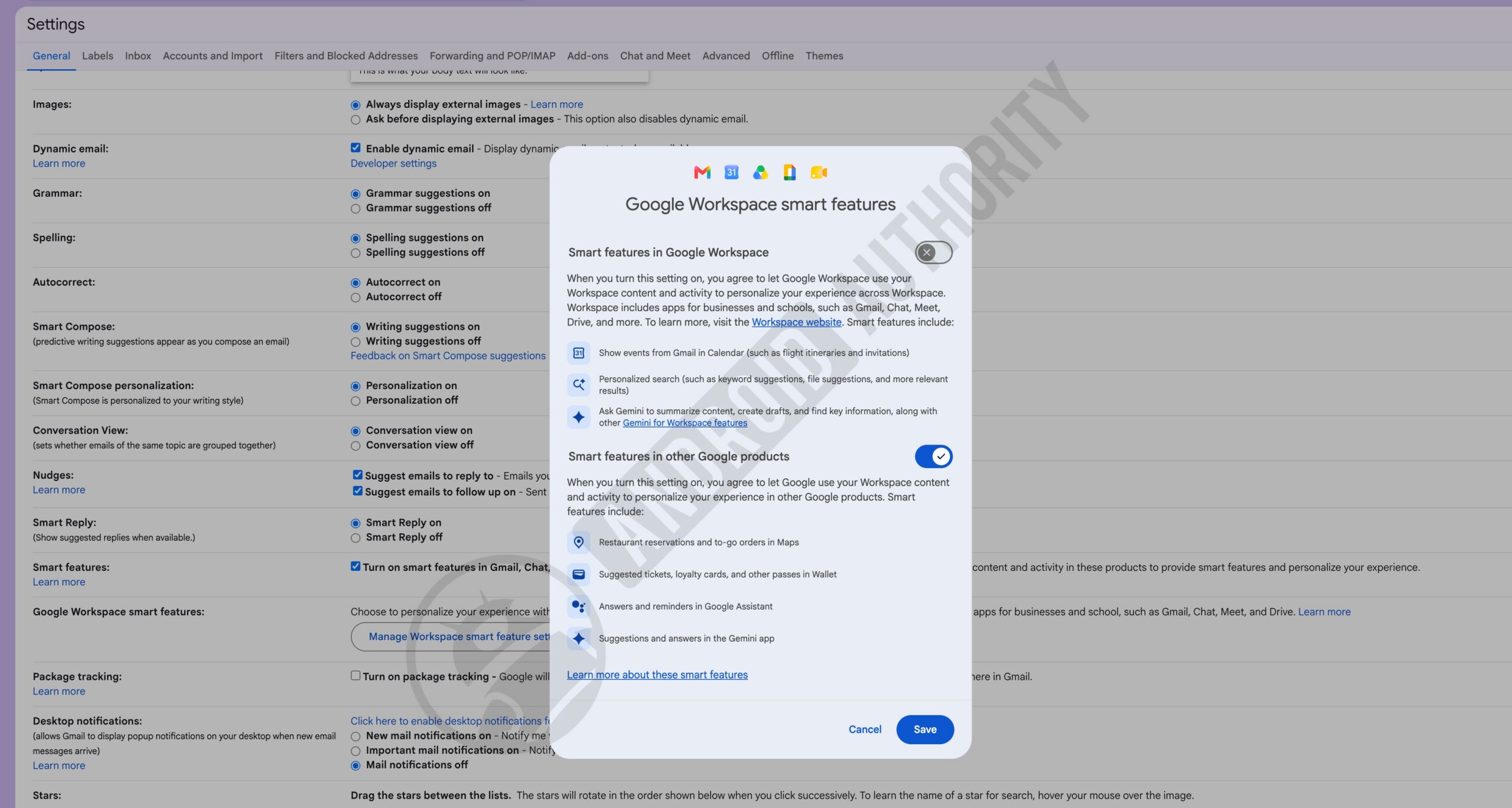 Gmail Smart features turn off Gmail Smart features turn off