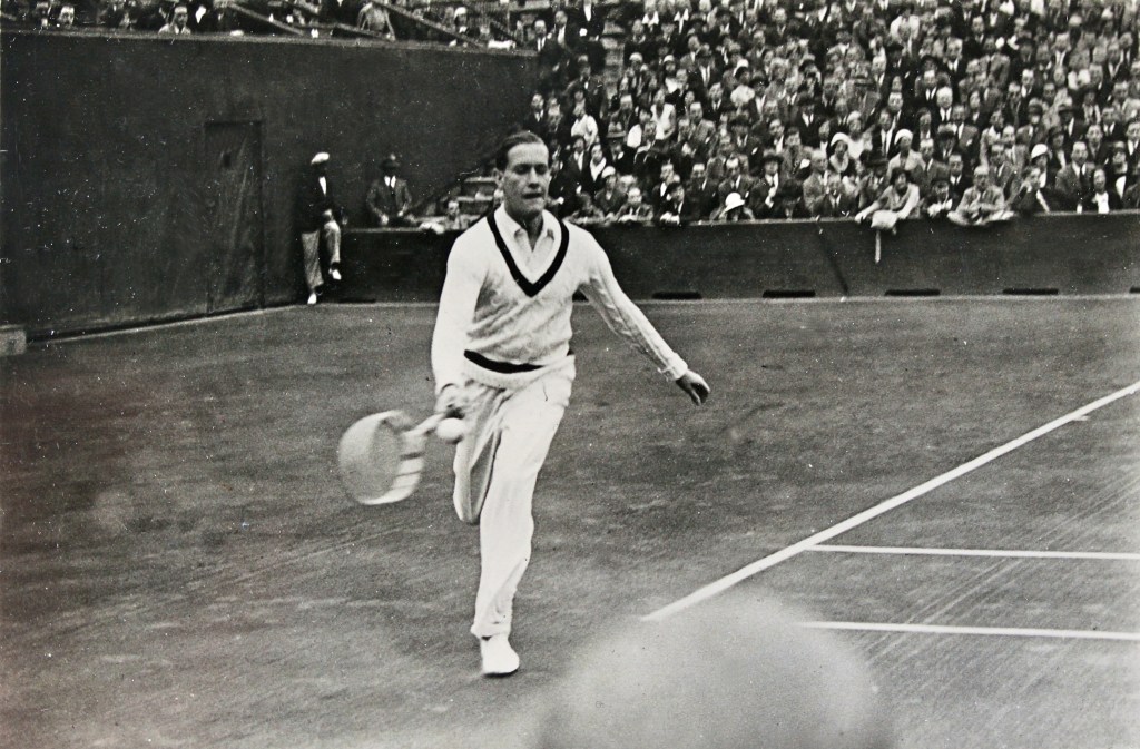 Gottfried von Cramm playing tennis