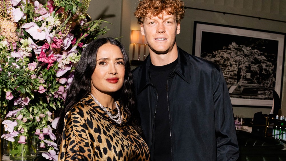 Salma Hayek-Pinault and Jannik Sinner