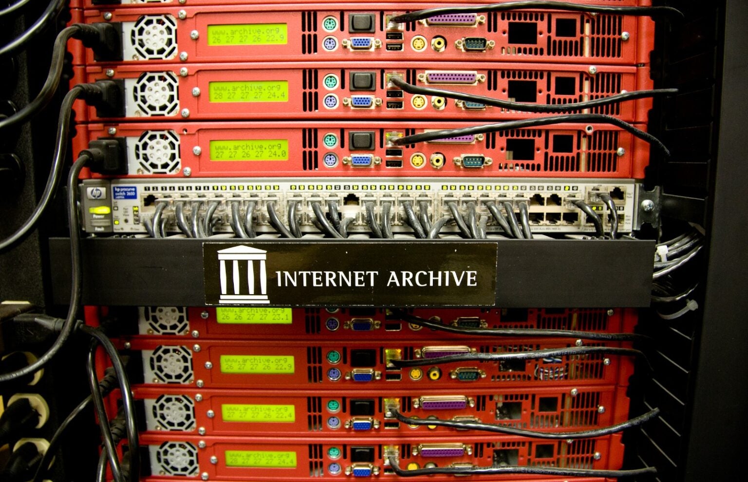 Some of the Internet Archive’s servers – arguably the most prominent database of the online world
