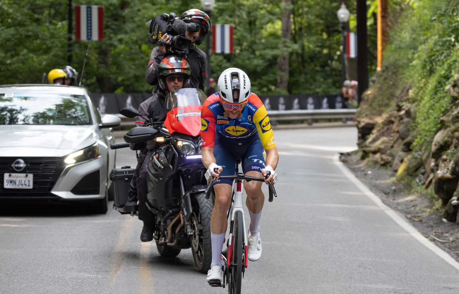 Quinn Simmons breaks free from six riders to ride solo on final lap to third USPro Road Race National Championship victory