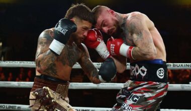 Liam Paro survives horror cut to beat Lewis Crocker and become two-weight world champion