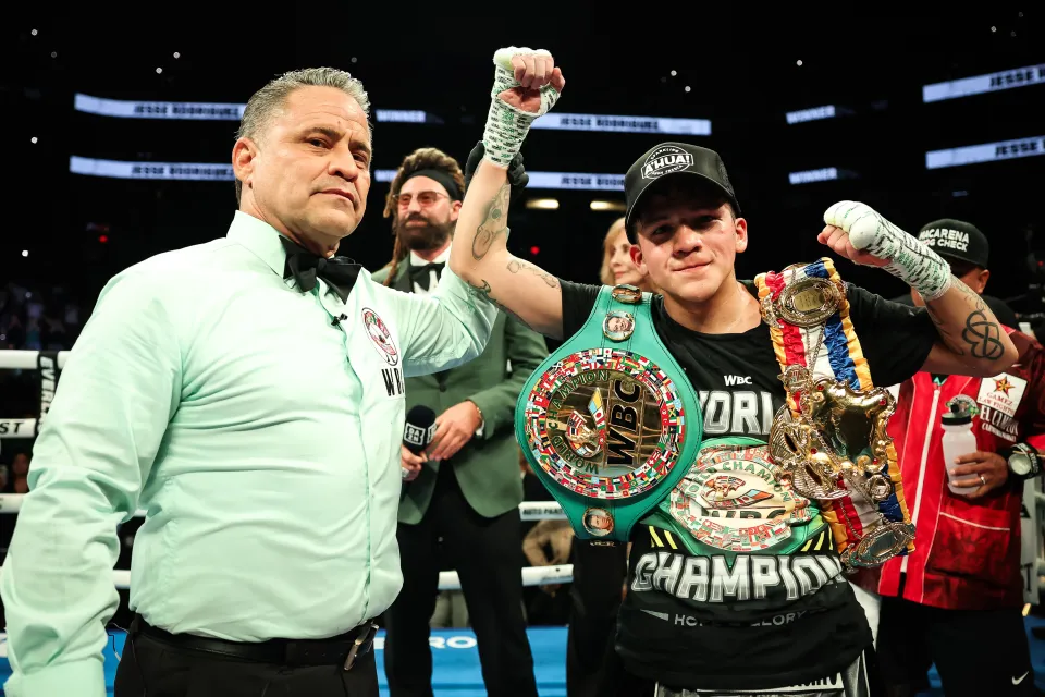 Rodriguez is the reigning WBA, WBC and WBO super flyweight champion