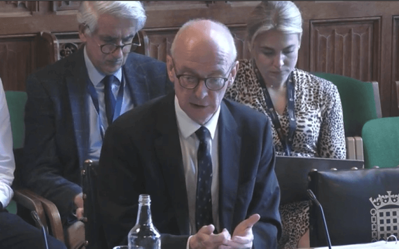 Pat McFadden giving evidence to a Commons committee
