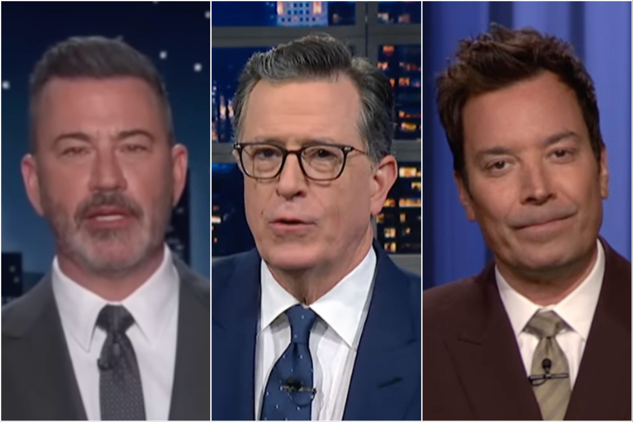 ABC’s ‘Jimmy Kimmel Live!’ and NBC’s ‘The Tonight Show starring Jimmy Fallon’ have scooped up late-night viewers after CBS axed Stephen Colbert’s slot