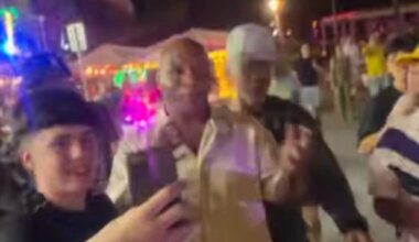 Moment Mike Tyson joins Scotland fans as Tartan Army parties at Miami nightclub