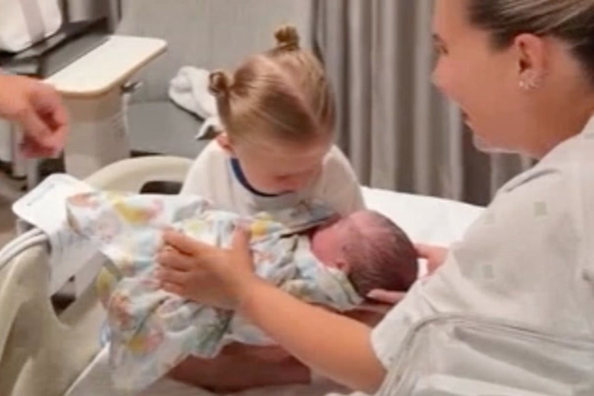 Molly-Mae Hague shares moment Bambi first meets baby sibling in sweet gender reveal - The Independent