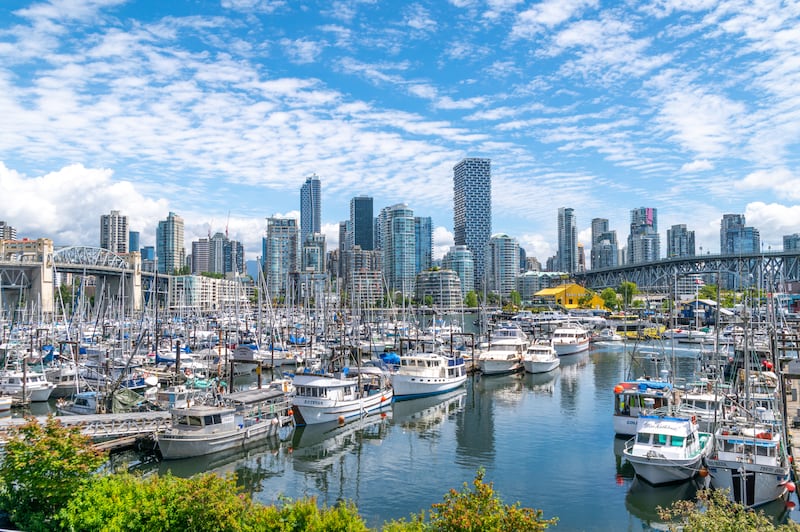  False Creek in Vancouver, Canada. Photoraph: Getty Images 