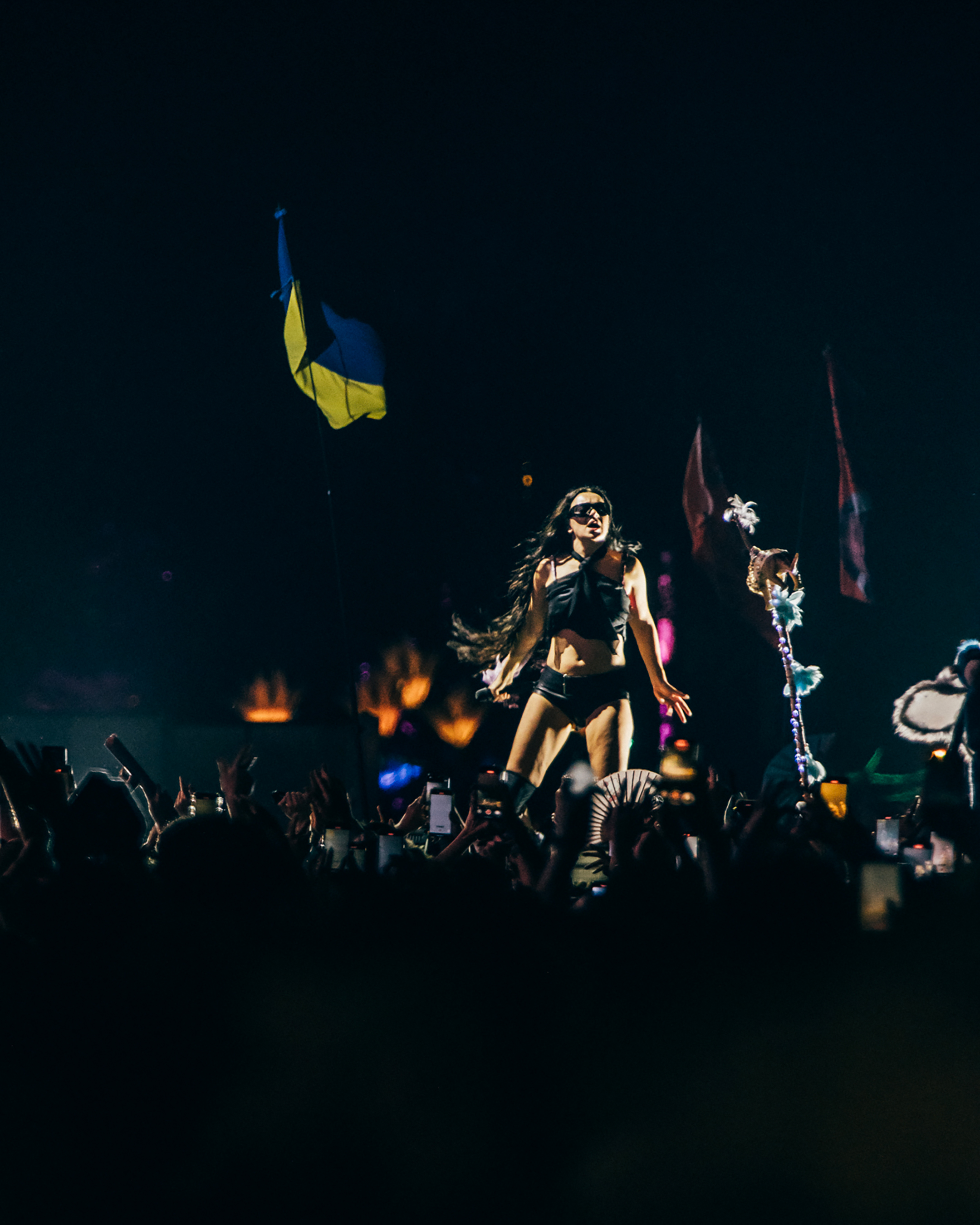 Charli XCX live at Glastonbury 2025, photo by Derek Bremner