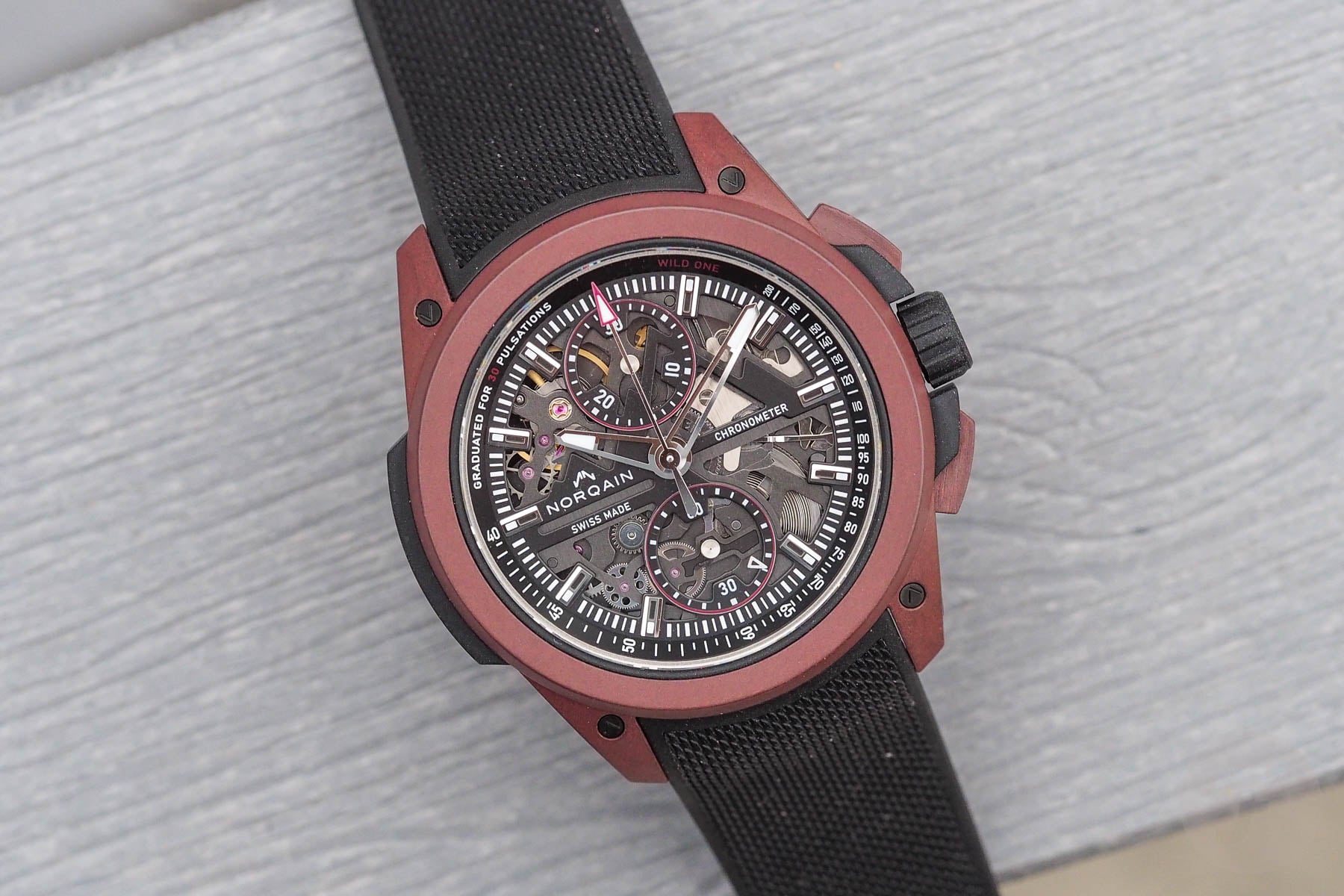 Norqain Wild One Skeleton Chrono diagonal