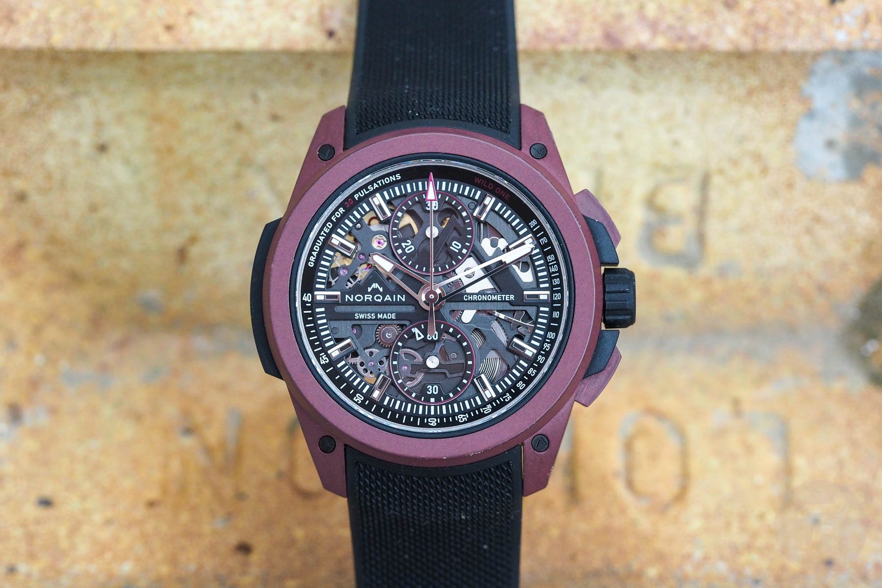 Norqain Wild One Skeleton Chrono head-on